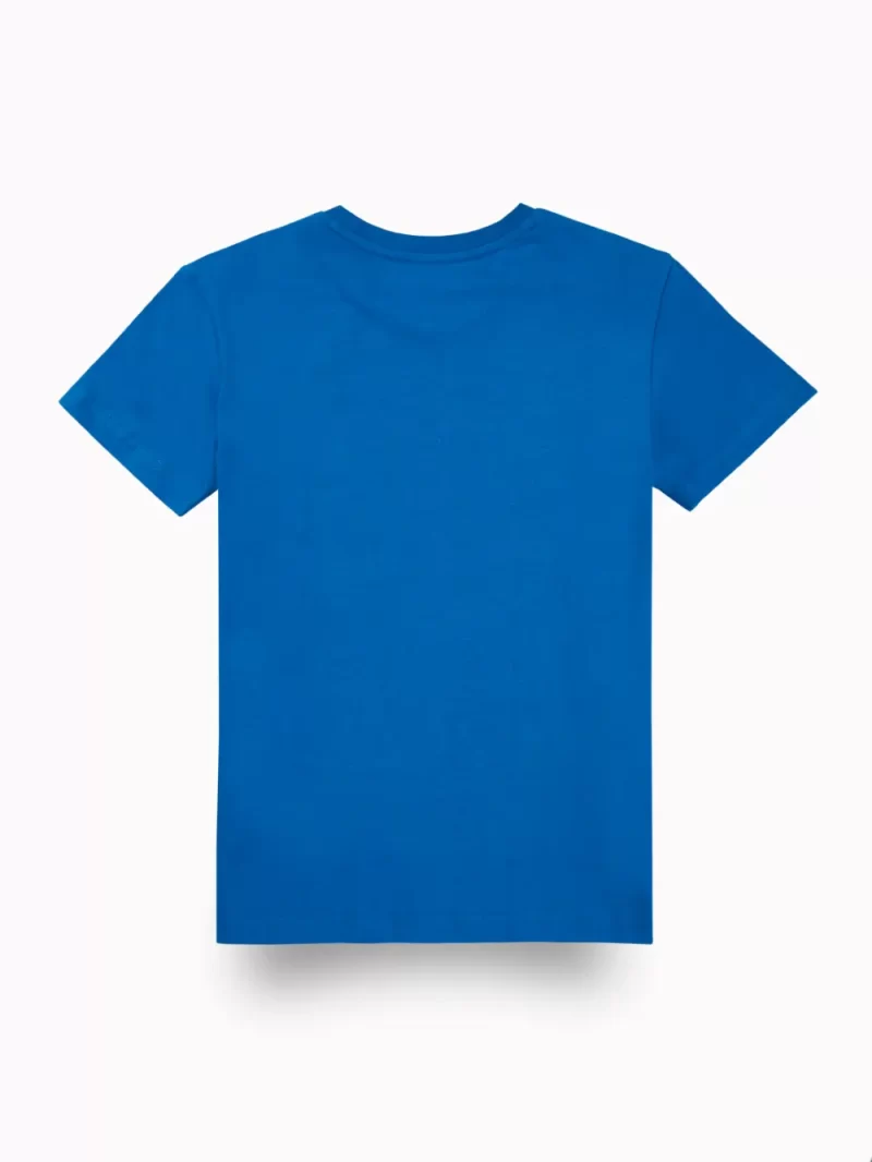 Palm Tree Boys Blue Typographic Print Cotton T-Shirt Half Sleeves