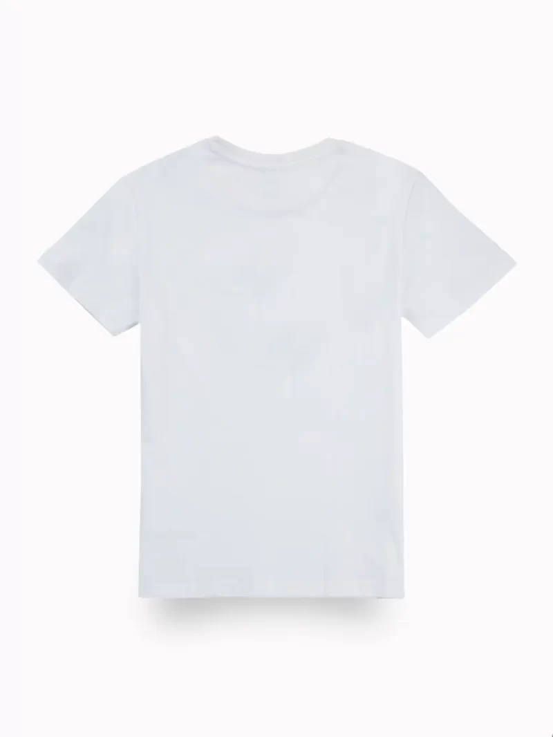 Palm Tree Boys White Graphic Print Cotton T-Shirt Half Sleeves