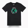 Palm Tree Boys Black Graphic Print Cotton T-Shirt Half Sleeves