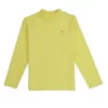 Palm Tree Girls Yellow Solid Cotton Skivvy Full Sleeves 9-10 Years