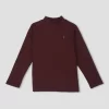 Palm Tree Girls Maroon Solid Cotton Skivvy Full Sleeves 13-14 Years