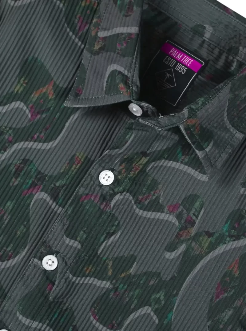 Palm Tree Boys Olive Abstract Print Polyster Co-Ordinate Half Sleeves