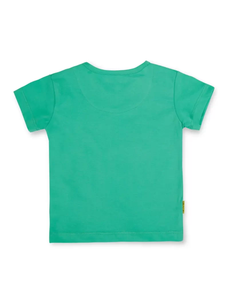 Gj Baby Boys Green Printed Cotton T-Shirt Half Sleeves