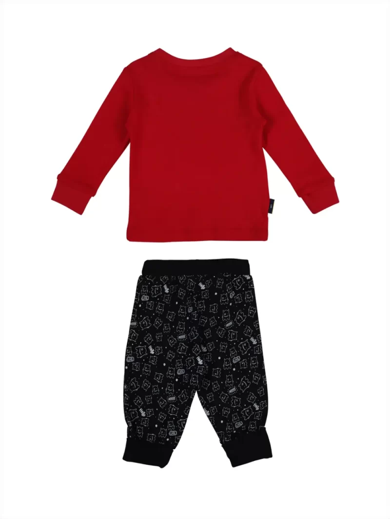 Gj Baby Boys Red Graphic Print Cotton Co-Ordinate 2 Piece