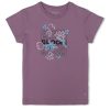 Gini And Jony Girls Purple Printed Cotton Half Sleeves Knits Top