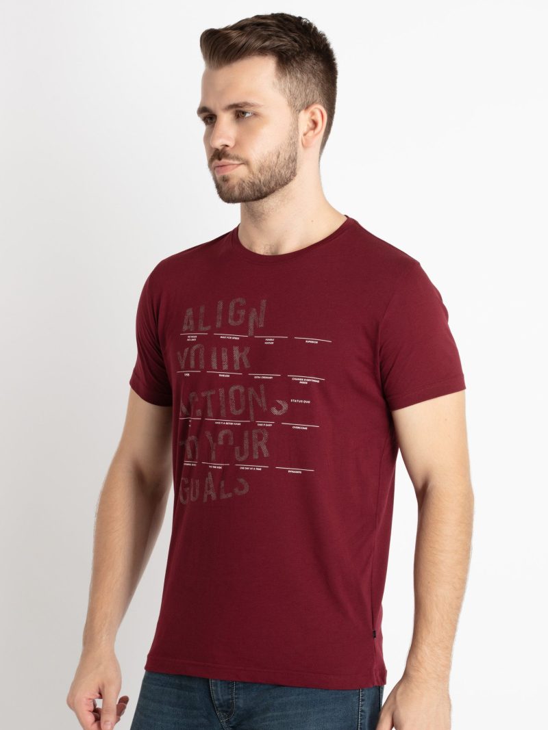 Mens Printed Round Neck T-Shirt