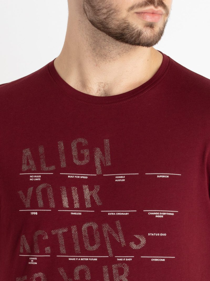 Mens Printed Round Neck T-Shirt