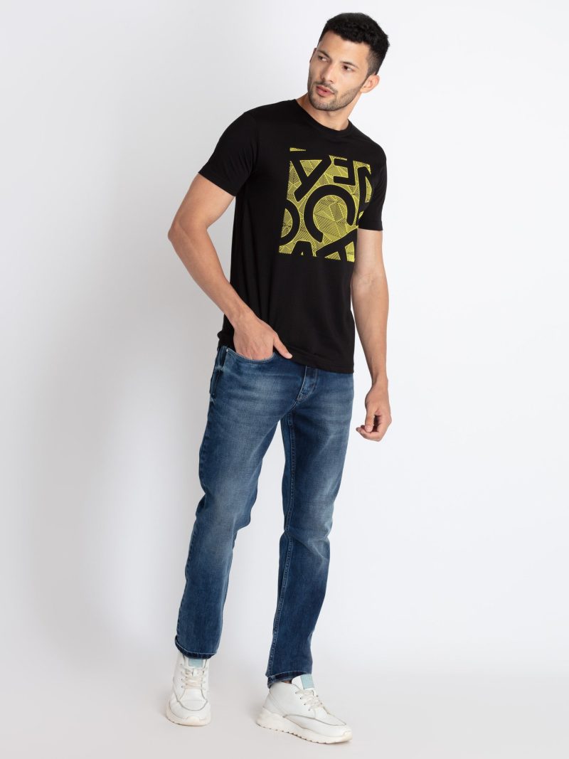 Mens Printed Round Neck T-Shirt