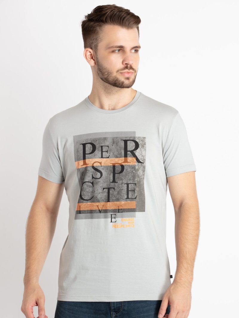 Mens Printed Round Neck T-Shirt