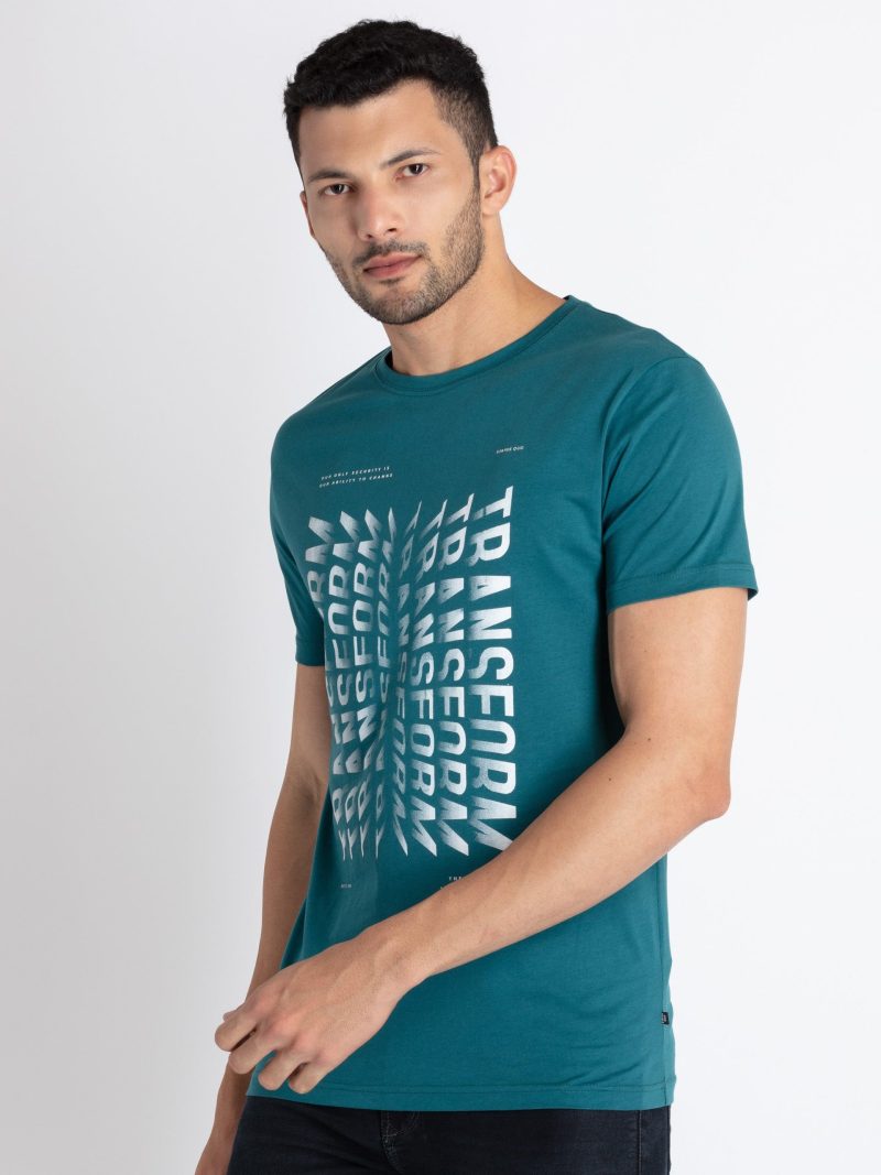 Mens Printed Round Neck T-Shirt