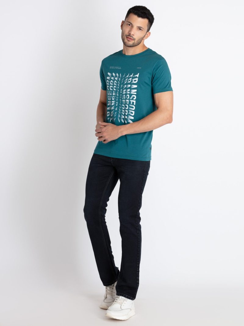Mens Printed Round Neck T-Shirt