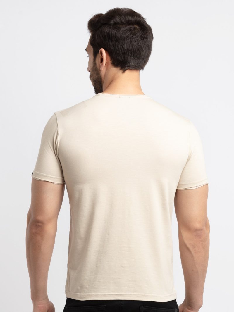 Mens Basic Taperd Fit Round Neck T-Shirt