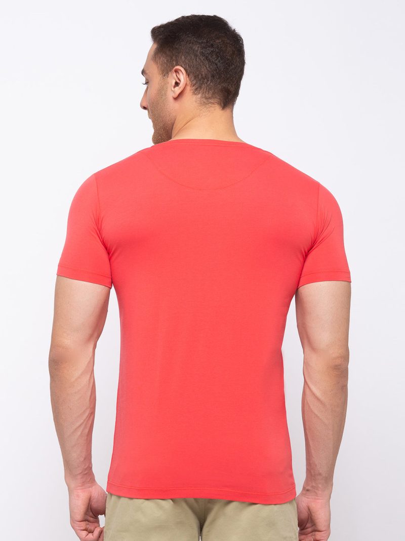 Status Quo Men'S Solid Slim Fit V-Neck T-Shirt