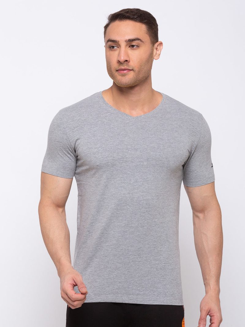 Status Quo Men'S New Basic Solid Regular Fit V-Neck Tshirt
