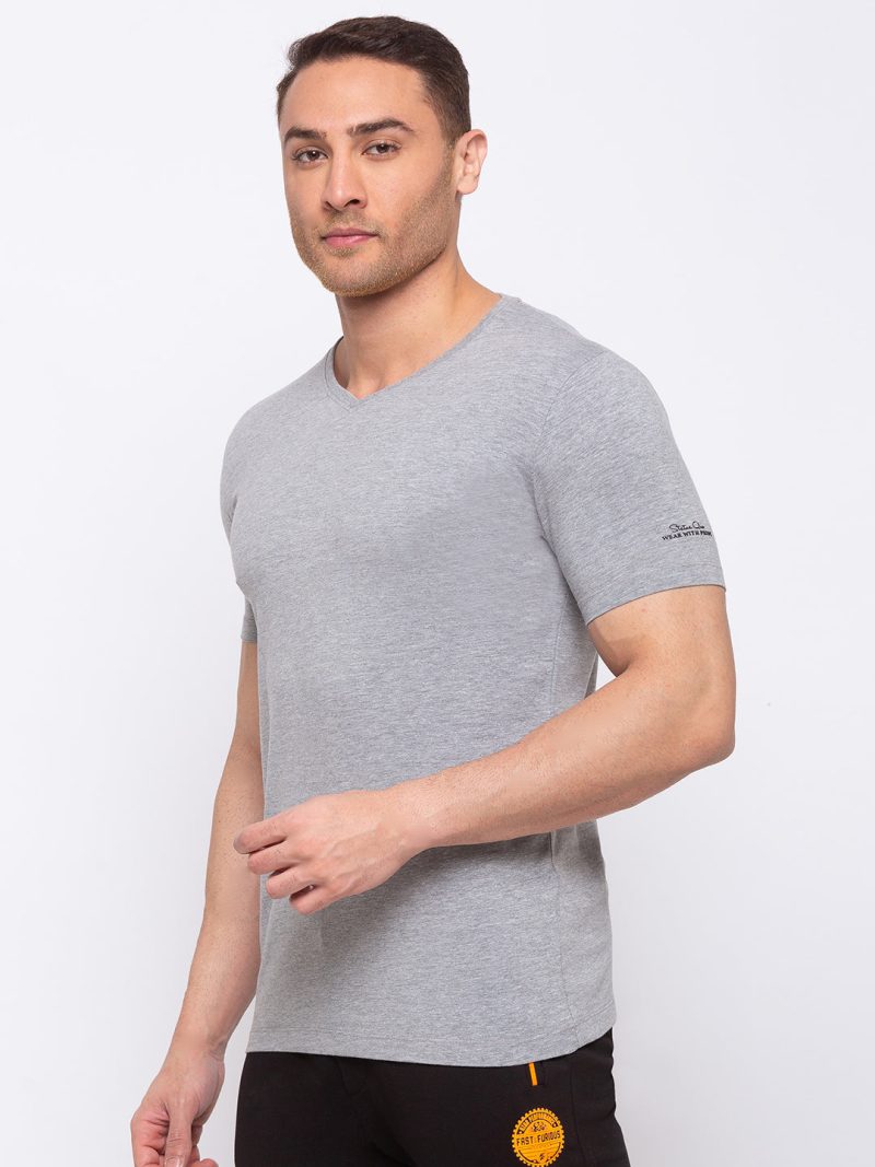 Status Quo Men'S New Basic Solid Regular Fit V-Neck Tshirt