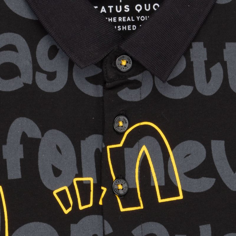 Status Quo Kids All Over Printed Polo T-Shirt