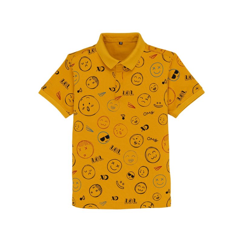 Status Quo Kids All Over Printed Polo T-Shirt