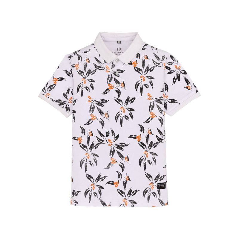 Status Quo Kids All Over Printed Polo T-Shirt