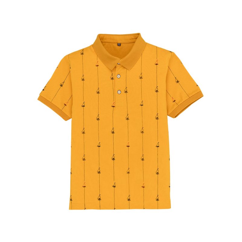 Status Quo Kids All Over Printed Polo T-Shirt