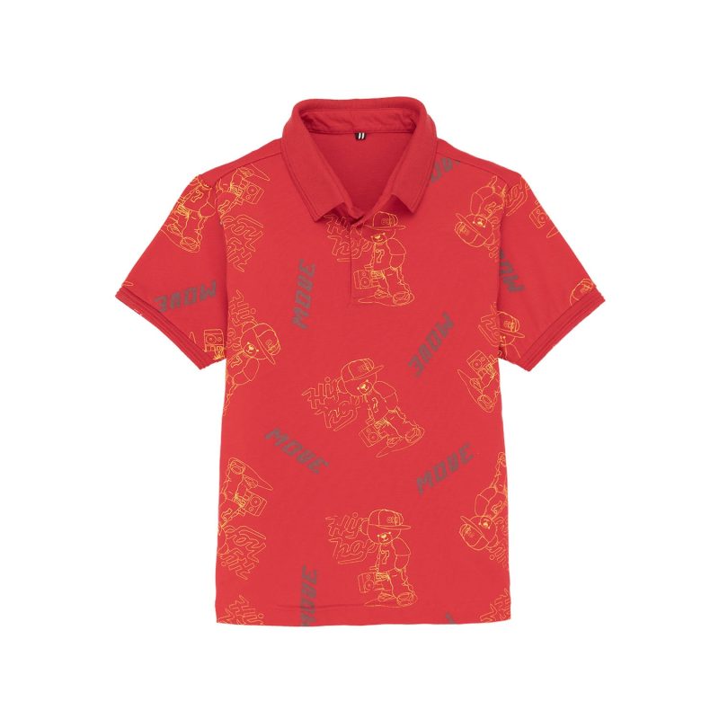 Status Quo Kids All Over Printed Polo T-Shirt