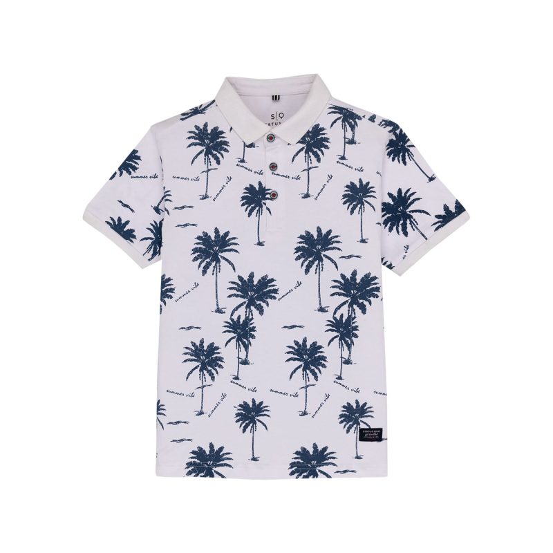 Status Quo Kids All Over Printed Polo T-Shirt