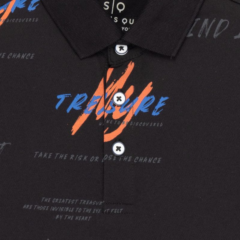 Status Quo Kids All Over Printed Polo T-Shirt