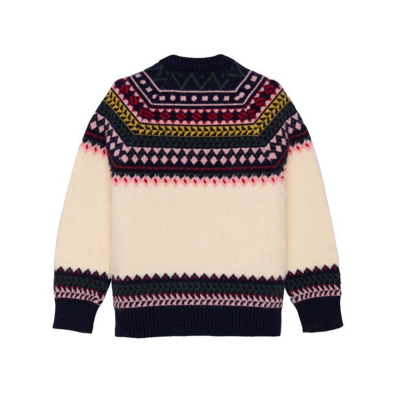 Boys Jacquard Round Neck Sweater