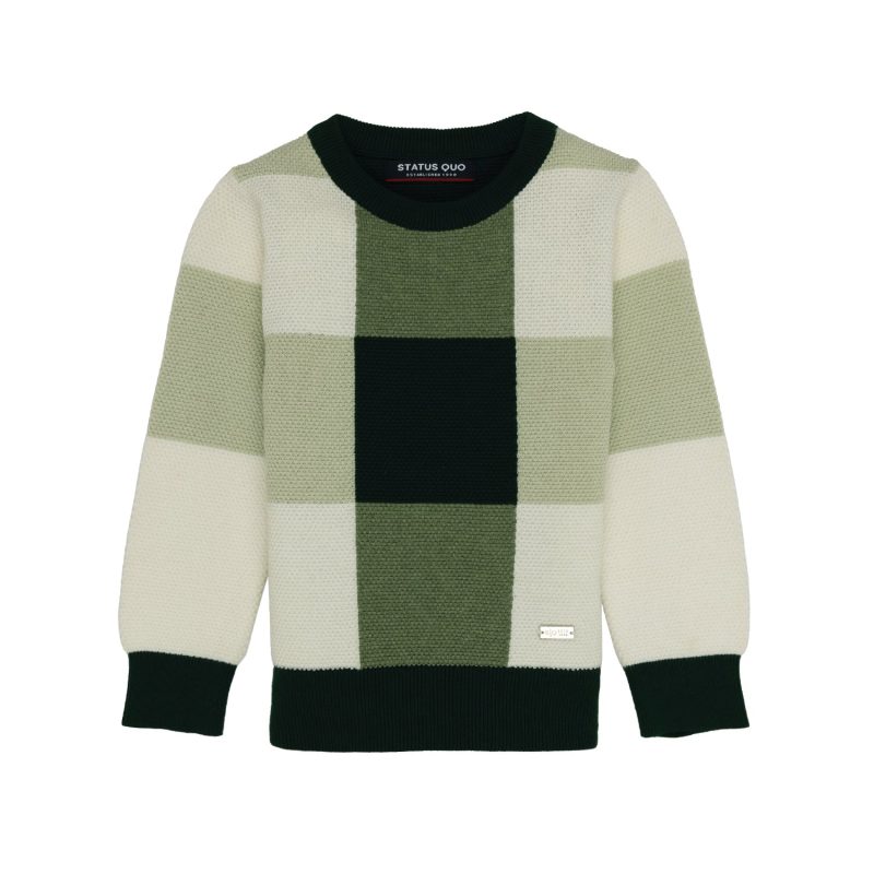 Boys Colourblock Round Neck Sweater
