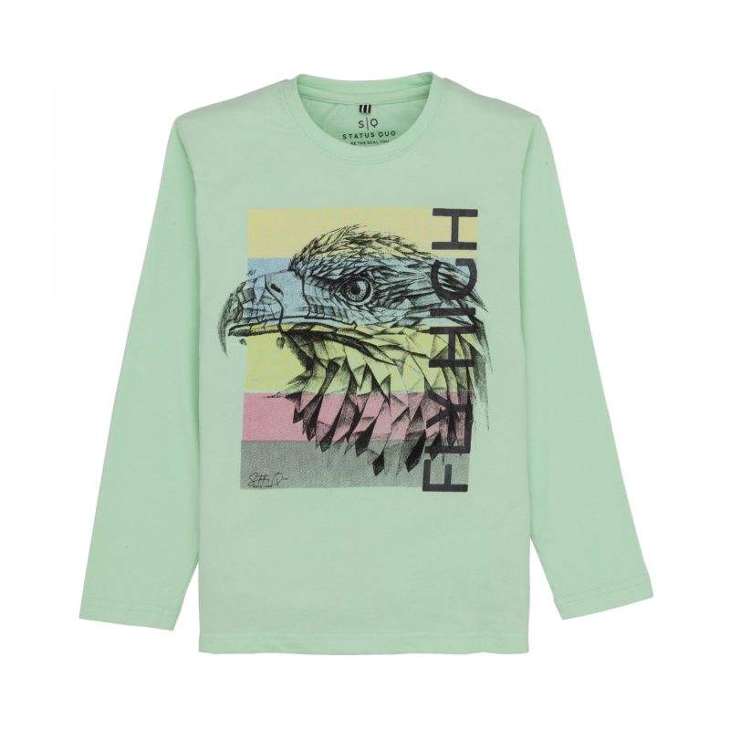 Status Quo Boys Printed Round Neck T-Shirt