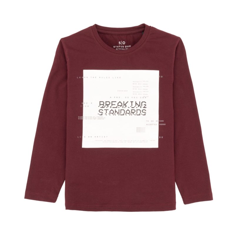 Status Quo Boys Printed Round Neck T-Shirt