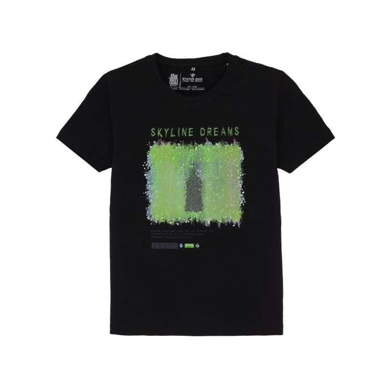 Status Quo Kids Boys Full-Front Printed Short Sleeves Regular Fit Tshirts