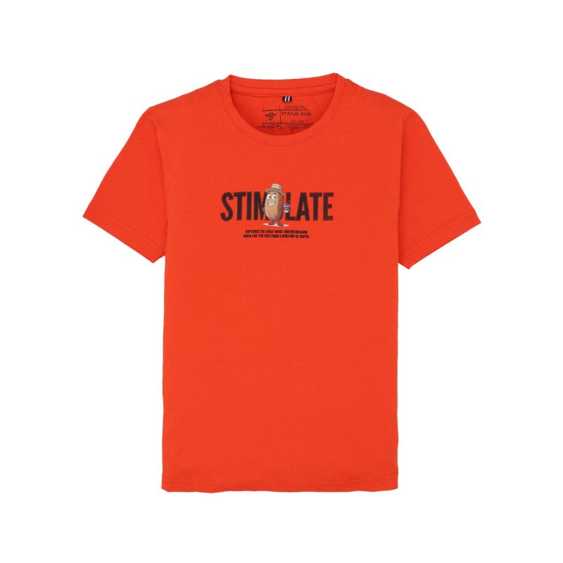 Status Quo Kids Boys Placement Printed Short Sleeves Regular Fit Tshirt