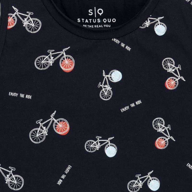 Boys All Over Printed Sleeveless T-Shirt