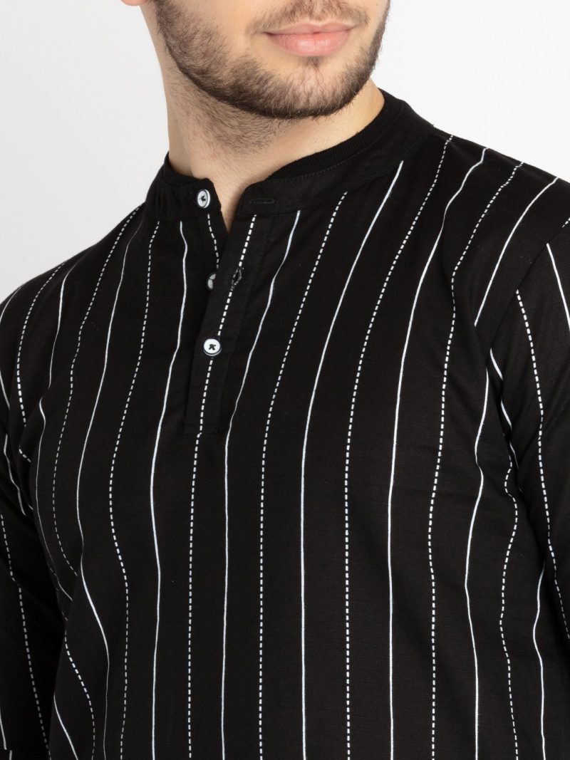 Status Quo Mens All Over Printed Henley Neck T-Shirt