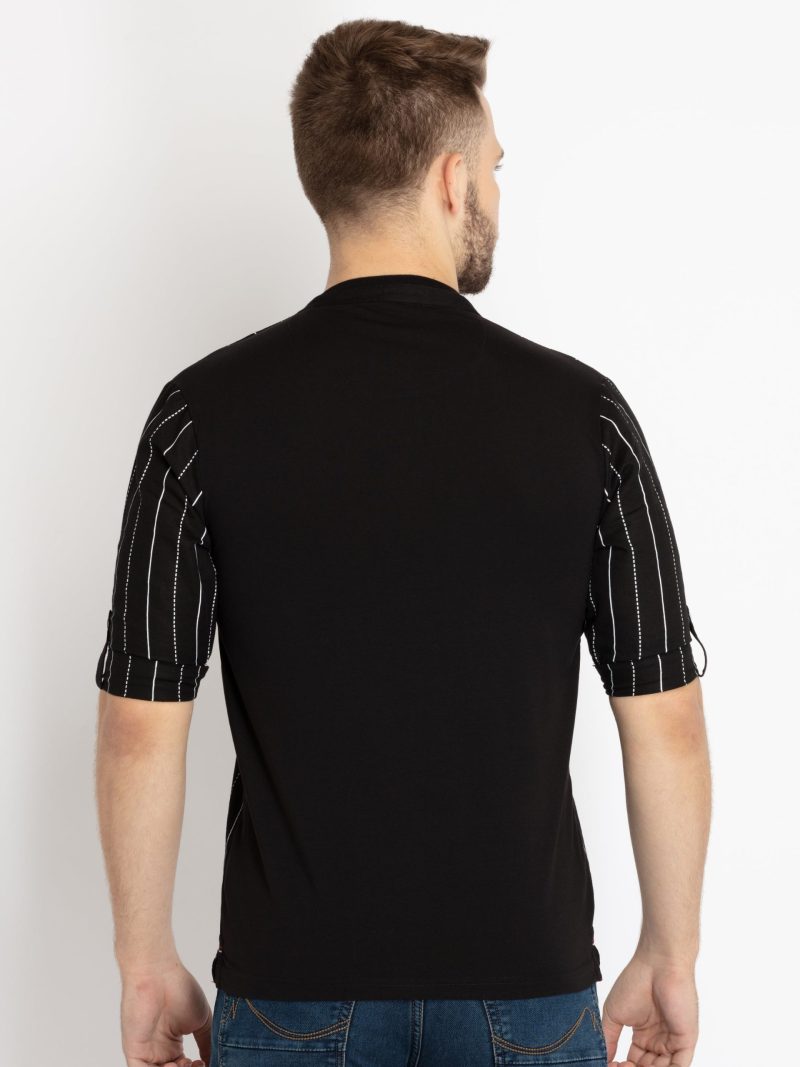 Status Quo Mens All Over Printed Henley Neck T-Shirt