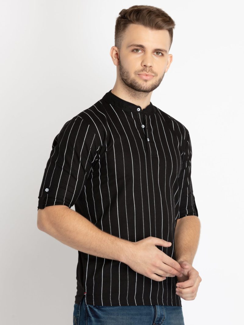 Status Quo Mens All Over Printed Henley Neck T-Shirt