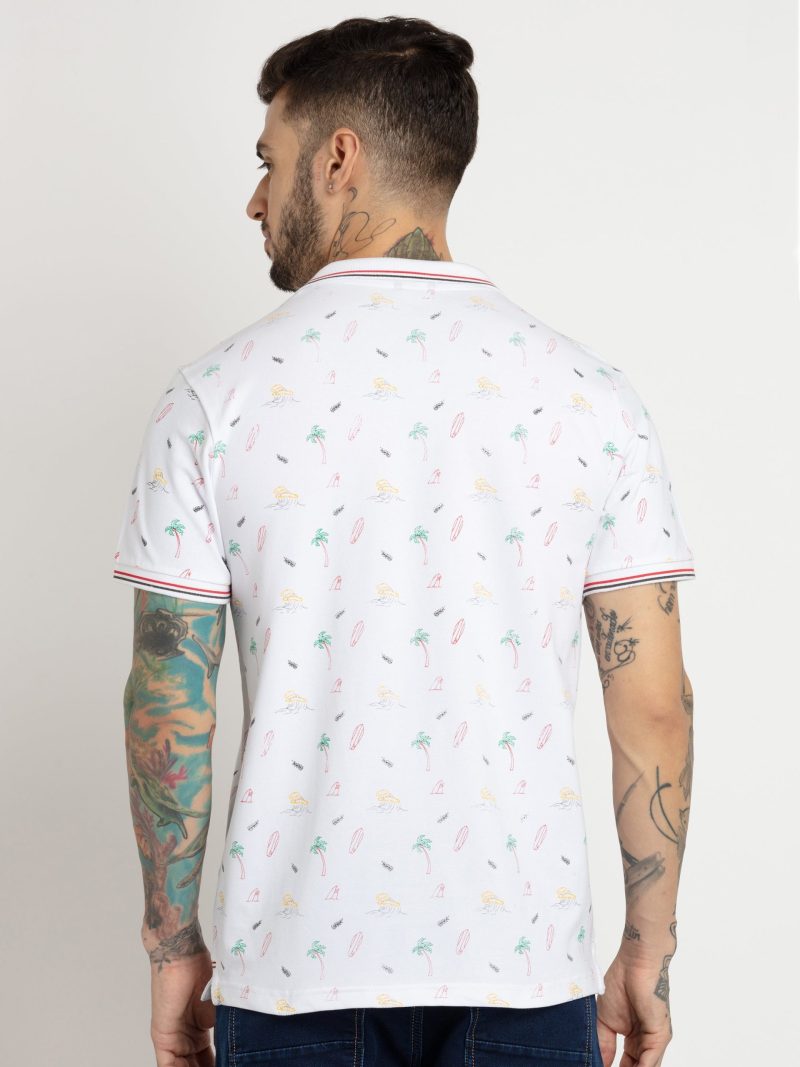 Status Quo Mens All Over Printed Polo Collar T-Shirt