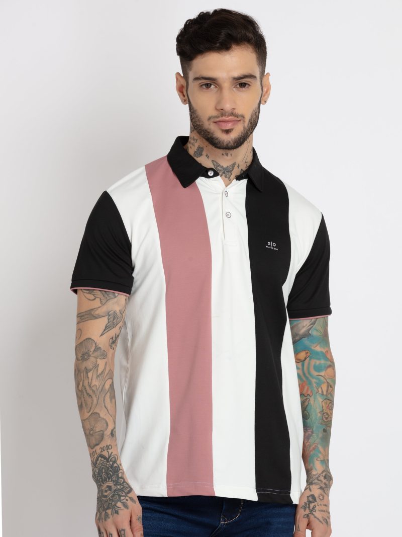Status Quo Mens Mix & Match Polo Collar T-Shirt