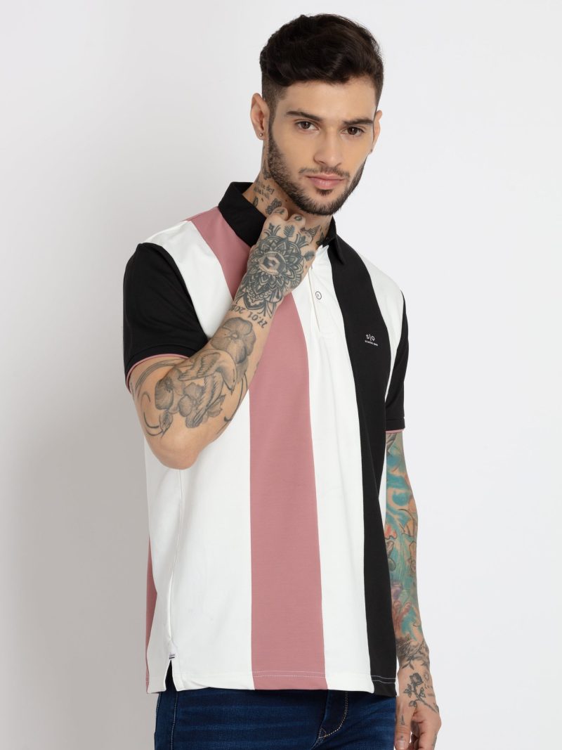 Status Quo Mens Mix & Match Polo Collar T-Shirt