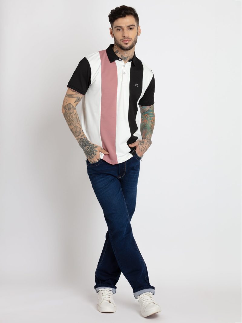 Status Quo Mens Mix & Match Polo Collar T-Shirt