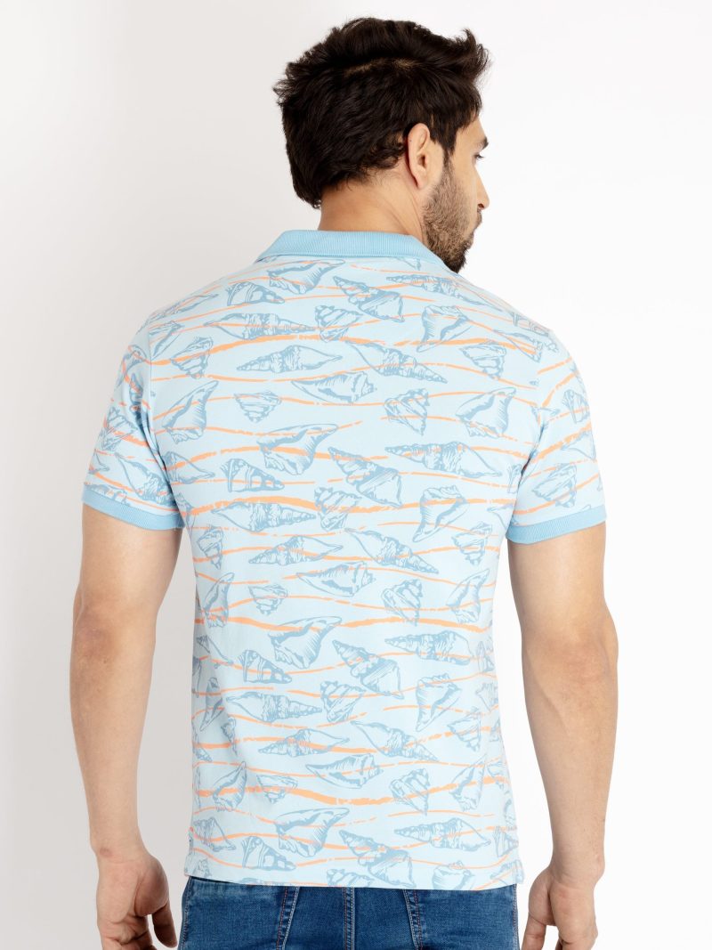 Status Quo Mens All Over Printed Polo Collar T-Shirt