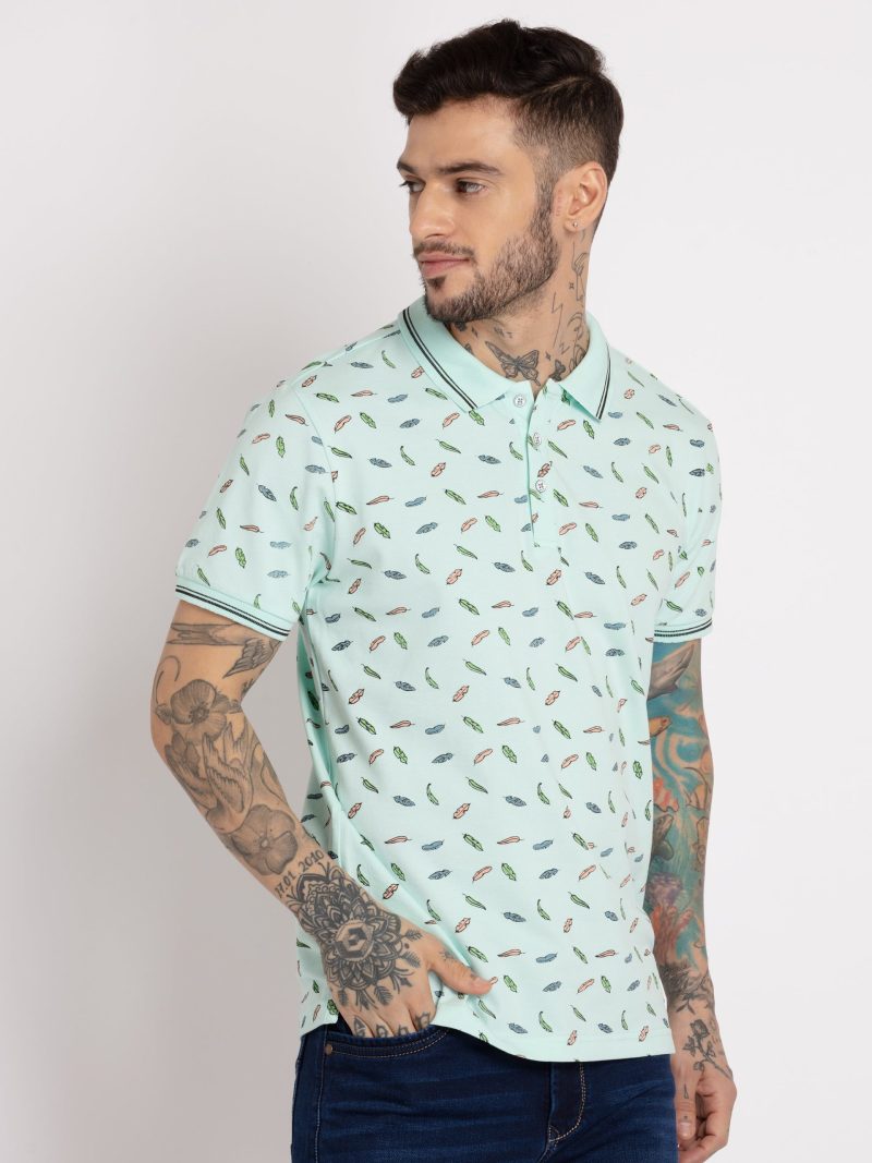 Status Quo Mens All Over Printed Polo Collar T-Shirt