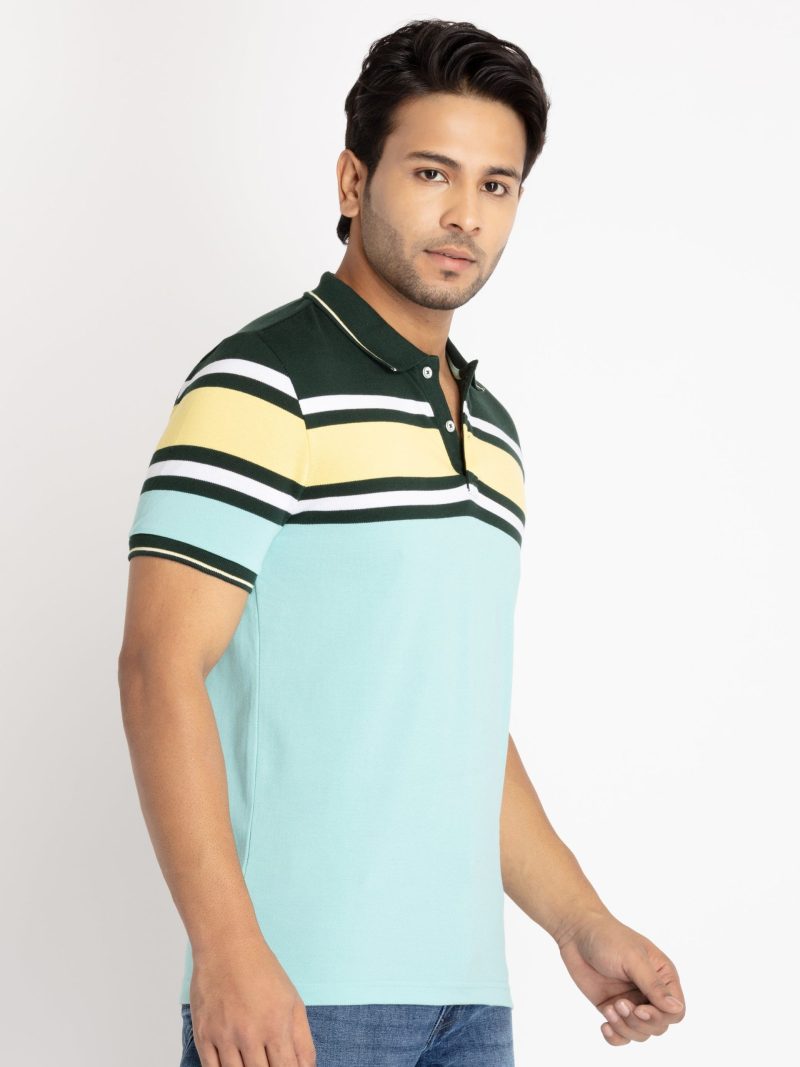 Status Quo Mens Striped Polo T-Shirt