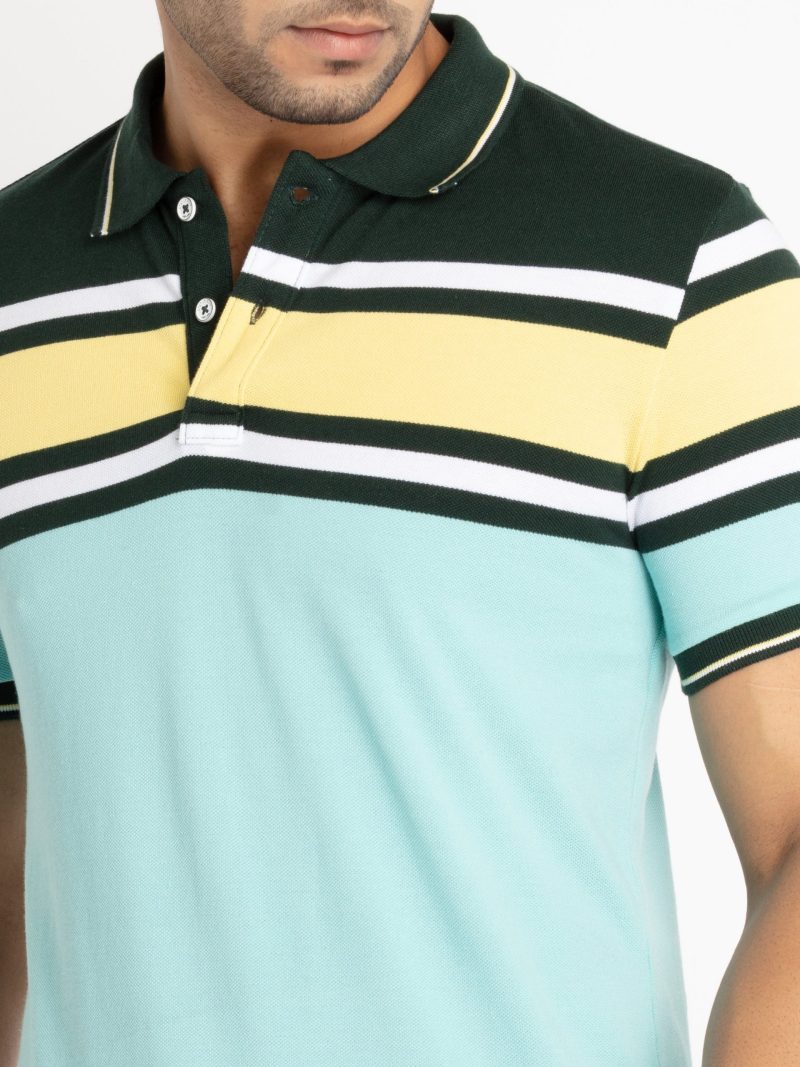 Status Quo Mens Striped Polo T-Shirt