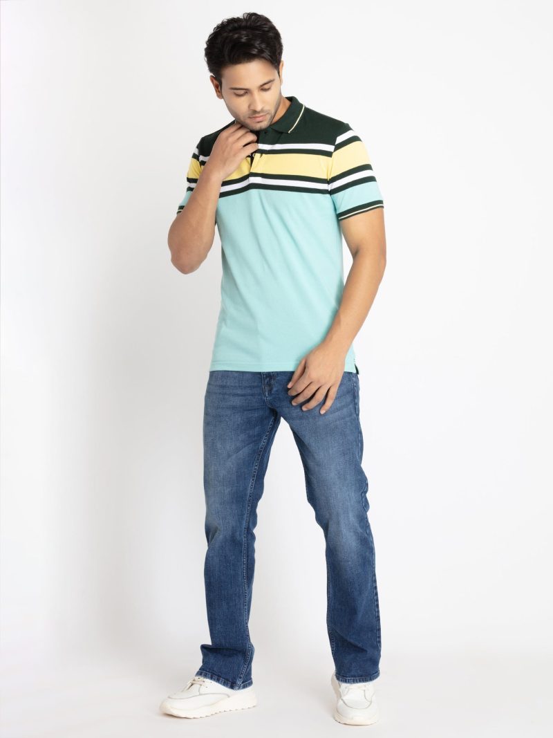 Status Quo Mens Striped Polo T-Shirt