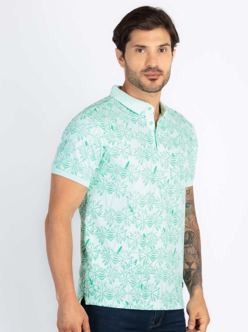 Status Quo All-Over Dots Printed Regular Fit Polo Tshirt