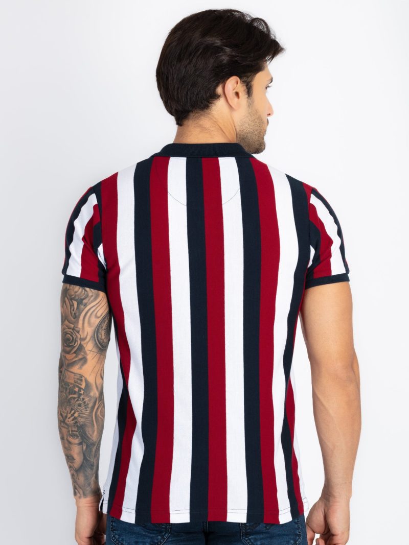 Status Quo Status Quo Men'S Striped Polo Neck Regular Fit Tshirt