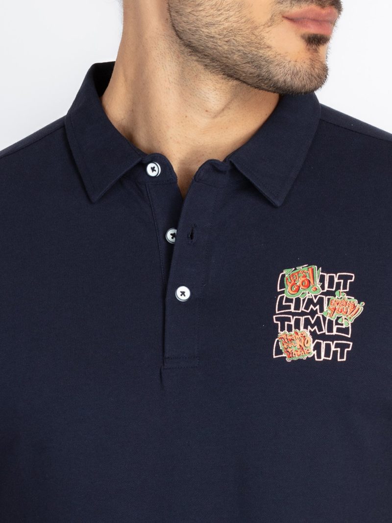 Status Quo Men'S Slim Fit Polo With Tipping Collar