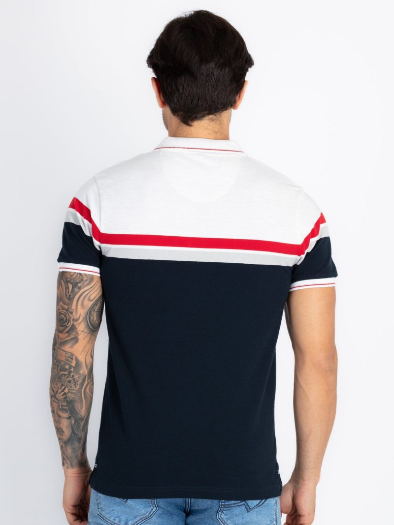 Status Quo Status Quo Chest Striped Regular Fit Polo Tshirt