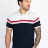 Status Quo Status Quo Chest Striped Regular Fit Polo Tshirt